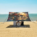 ALAZA Skull Starry Sky Beach Tent Sun Shelter Portable Canopy Sunshade for Outdoor Camping Picnics Backyard Fun 10x9 ft