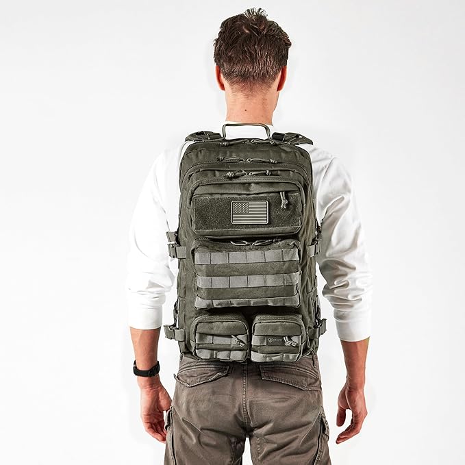 Falko Tactical Backpack for Men and Women 50L Backpack 2.4x Stronger Large Military Molle Rucksack Bugout Backpack Outdoors