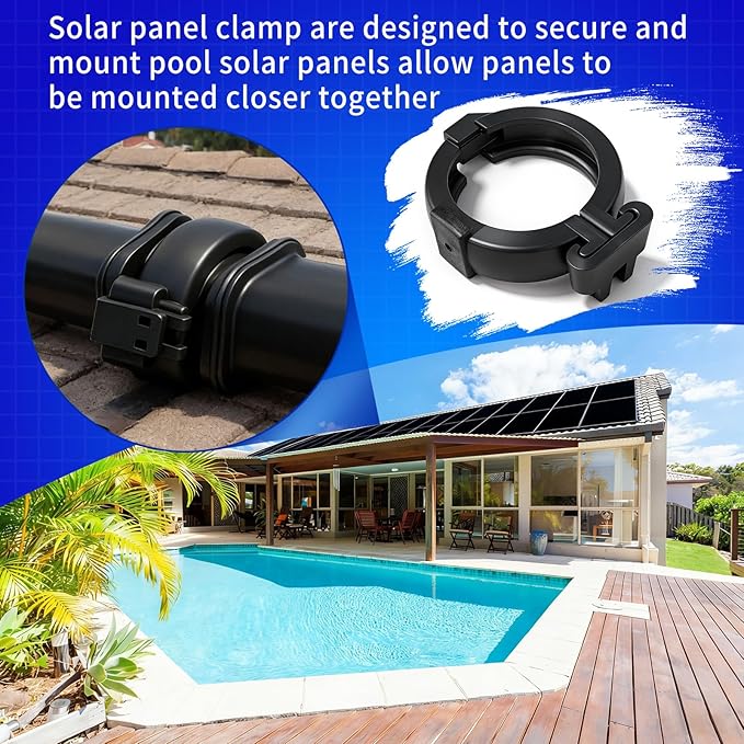 Panel Clamp Assembly HC-113 for Heliocol SwimLux SwimJo Sunstar Pool Solar Heater Panels Replacement Parts 2PCS