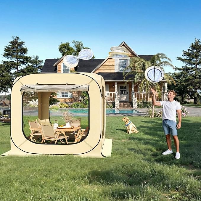 Pop Up Bubble Tent 6/10/12 ft All Weather Clear Rain Shelter for Camping Portable Instant Sun Canopy for Patio and Backyard Transparent Igloo Tent with Carry Bag