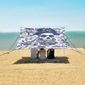 ALAZA Pirate Skull Anchor Beach Tent Sun Shelter Portable Canopy Sunshade for Outdoor Camping Picnics Backyard Fun 10x9 ft
