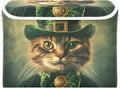 Storage Cube with Lid Saint Patrick’s Day Cat Print 16.5×12.6×11.8 IN Collapsible Large Capacity Foldable Storage Basket Bin Organizer