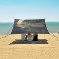 ALAZA Dragonfly Crescent Moon Beach Tent Sun Shelter Portable Canopy Sunshade for Outdoor Camping Picnics Backyard Fun 10x9 ft