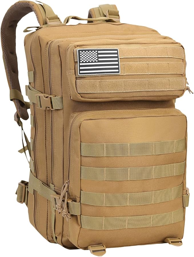 Durable Tactical Backpack Travel Bug-Out Bag Great Tactical Survival Gear for Men and Women 45L