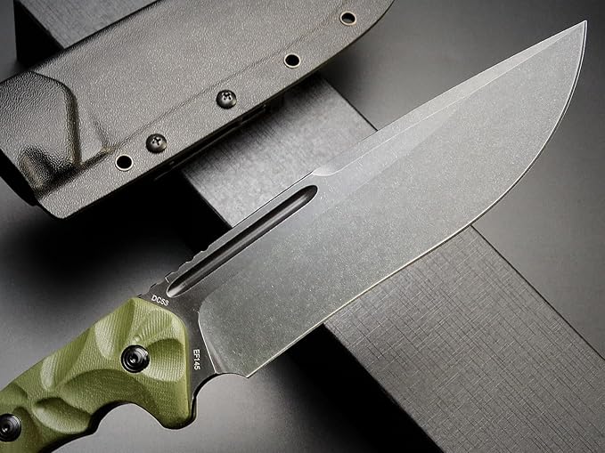 Eafengrow EF145 Fixed Blade Knife DC53 Steel Blade G10 Handle Full Tang EDC Tool Straight Knife for Working Camping Adventure