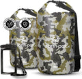 Earth Pak Waterproof Dry Bag - Roll Top Waterproof Backpack Sack (Camo 40L &amp 30L)