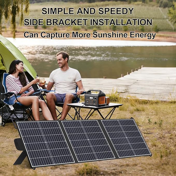 100W Portable Solar Panel 20V Foldable Solar Charger with USB-A QC3.0 &amp Type-C PD45W. Lightweight Design for Outdoor Camping RV Trips and Hiking Charging Mobile Phones and Energy Storage Device