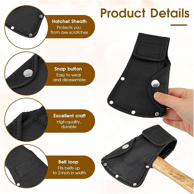 Hatchet Sheath Head Sheath Holster Hatchet Cover for 1-1/4lb Ax Blade Protector for Outdoor Work