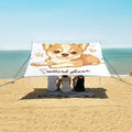 ALAZA Cute Funny Dog Puppy Lettering Quote Sweet Dreams Beach Tent Sun Shelter Portable Canopy Sunshade for Outdoor Camping Picnics Backyard Fun 10x9 ft