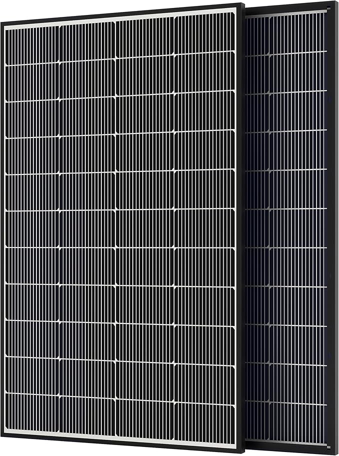 Bifacial 400 Watt Solar Panel N-Type 16BB 2PCS 200Watt Bifacial Solar Panels Monocrystalline 25% High Efficiency Solar Module for Home RV Battery and Off-Grid Applications