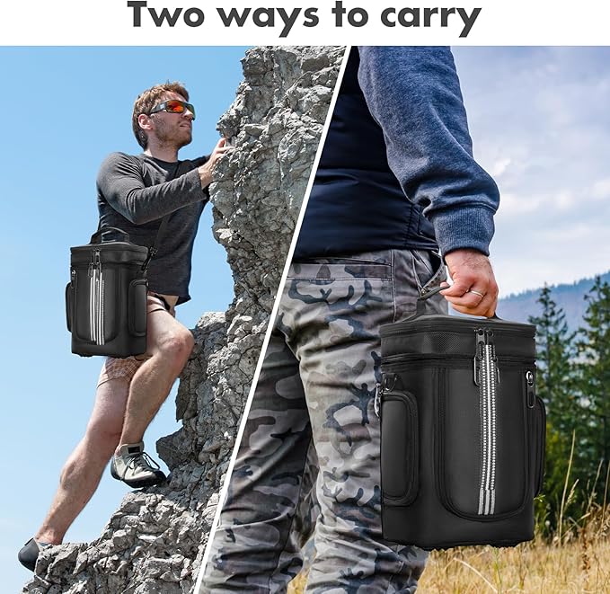 Travel Bag Compatible with Anker SOLIX C300 Padded Soft Case with Adjustable Shoulder Strap &amp Multi-Pocket Design Protective Storage Bag for Camping &amp Travel Charging Accessories