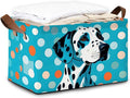 Storage Bin with Handles Blue-Spotted Dog Cute Animal Collapsible Laundry Baskets for Books Laundry - Use in Nursery Closet Organizers and Storage Blanket Basket