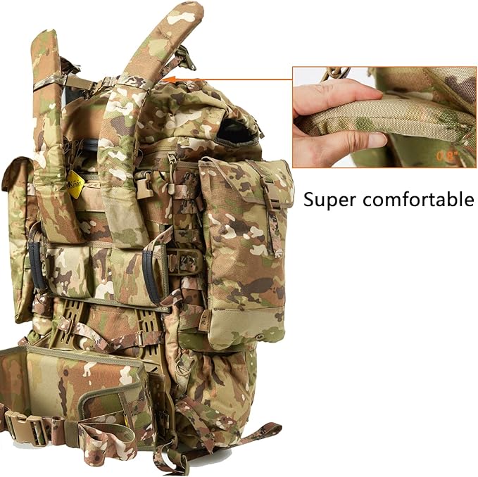 MT FILBE 100L Modular Rucksack System Military Ruck with External ABS Frame Detachable Assault Pack &amp Hydration Carrier