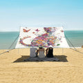 ALAZA Flower Cat Butterfly Beach Tent Sun Shelter Portable Canopy Sunshade for Outdoor Camping Picnics Backyard Fun 10x9 ft