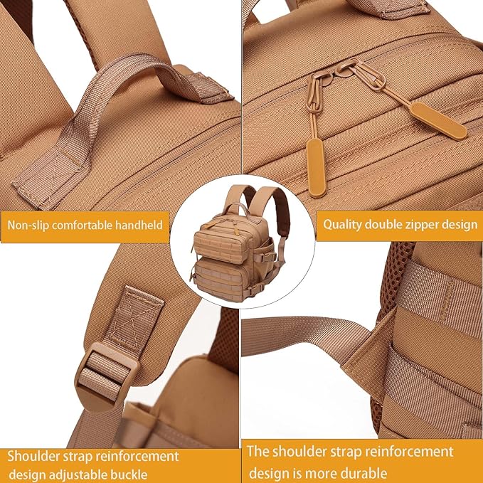 9L Mini Tactical Backpack Multi-Purpose RucksackSmall Gym Bag EDC Molle for Men and Women (CP)