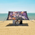 ALAZA Cat Kitten Collection Beach Tent Sun Shelter UPF50+ Protection Beach Shade Canopy w/ 4 Sandbags for Outdoor Camping Fishing Backyard Fun Picnic 10x9 ft