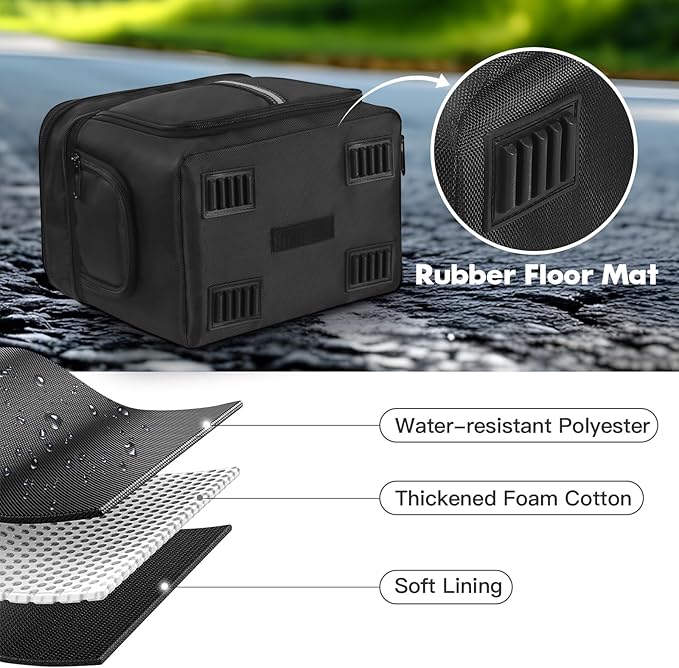 Portable Power Station Carrying Case Compatible with BLUETTI EB3A 268Wh LiFePO4 Power Station Generator Protective Shoulder Bag Storage Cover with Pocket for Camping Charging Accessories
