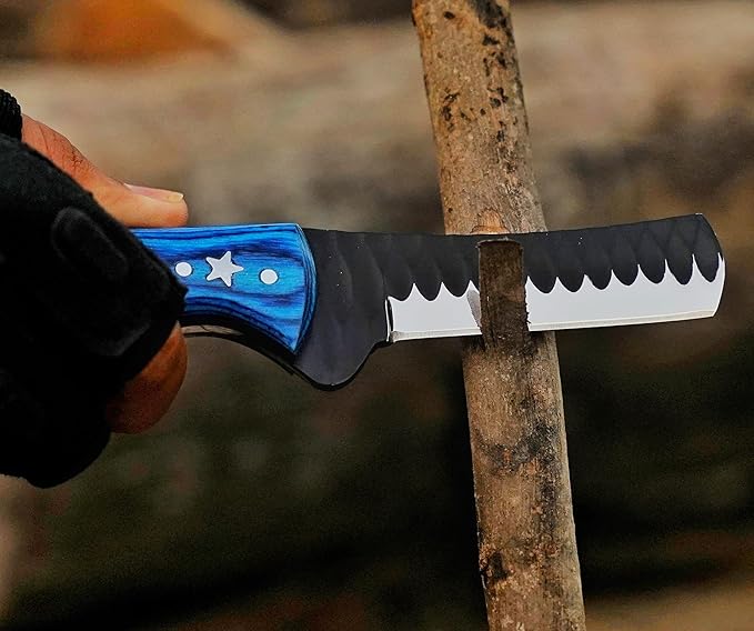 Cow Boy Knife Hand Forged Steel Bull Cutter Knife with Sheath Best Gift for Girl Friend and Boy Friend.