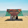 ALAZA Black African Woman Beach Tent Sun Shelter Portable Canopy Sunshade for Outdoor Camping Picnics Backyard Fun 10x9 ft