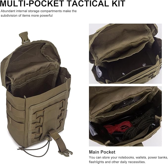 Mardingtop 60L Hiking Backpack+ Molle Tactical Utility Pouch