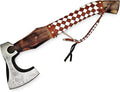 SFG - 20 Handmade Alloy Steel Axe Durable Sharp Blade Lanyard Included. Forged for Hunting Camping Kindling Chopping Firewood Branch Cutting