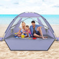 Happy Travel Beach Tent UPF 50+ UV Protection Sun Shade Shelter for 3/4/5/6/7/8 Person Portable Beach Canopy for Family &amp Baby Lightweight &amp Easy Setup Beach Cabana with 3 Ventilation Mesh