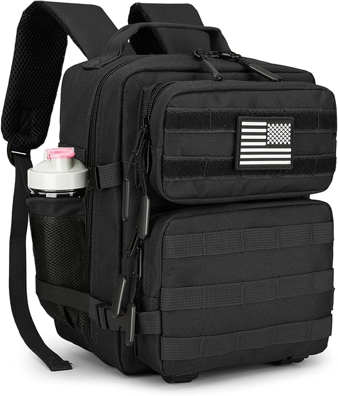 9L Mini Tactical Backpack for Men and Women Tactical Backpack Small for Hiking Small Tactical Bag（Black）