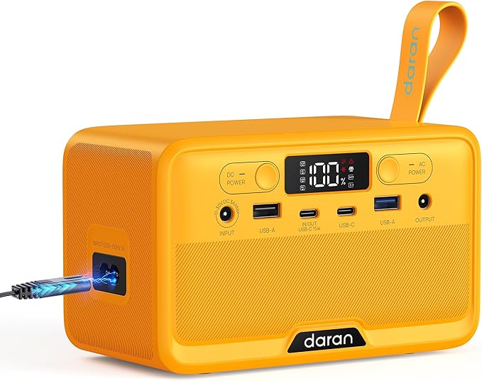 Portable Power Station 100W 89.6Wh Lightweight 2.54lb Solar Generator with USB-A 18W/15W &amp USB-C 45W/15W 40W AC/Solar Recharge for Camping Travel Drone Camera Mini Fan &amp Outdoor Emergency Bac
