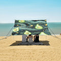 ALAZA Avocado Starry Night Galaxy Beach Tent Sun Shelter Portable Canopy Sunshade for Outdoor Camping Picnics Backyard Fun 10x9 ft