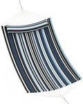 12 FT Double Quilted Fabric Hammock with Spreader Bar &amp Detachable Pillow 450 LBS Capacity 2 Person Hammock Indoor Outdoor for Patio Backyard Poolside Garden