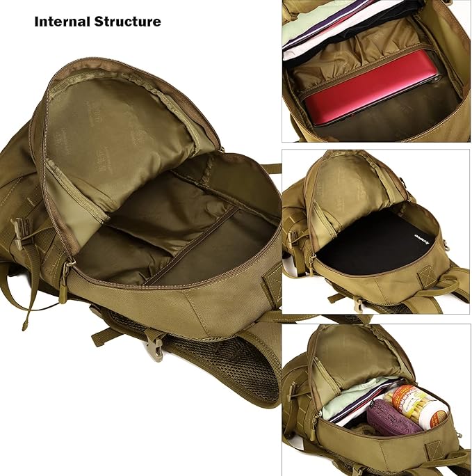 CREATOR Motorcycle Backpack for Men 20L Tactical Military Bag Outdoor Molle Backpack Army Assault Pack for Men