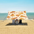 ALAZA Pizza Dot Pattern Beach Tent Sun Shelter Portable Canopy Sunshade for Outdoor Camping Picnics Backyard Fun 10x9 ft