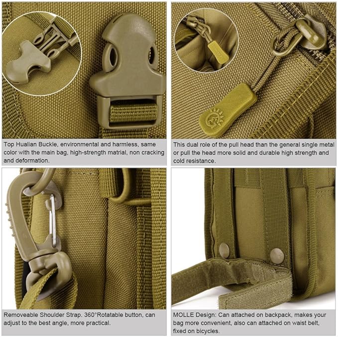 UNISTRENGH Tactical MOLLE Phone Magazine Pouch Military Small Belt Pouches Sling Chest Daypack Shoulder Bag Gear Duty Pack for Outdoor Hunting Vest Backpack