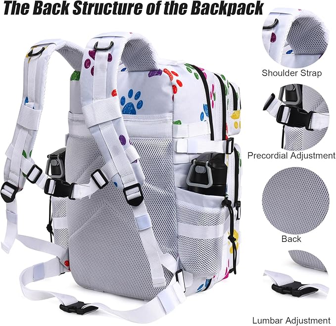 45L Tactical Backpack for Men Women Military Assault Pack with MOLLE Large 3 Day Bug Out Bag for Hiking Camping
