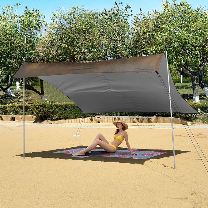 ALAZA Eagles Head Oil Painting Beach Tent Sun Shelter Portable Canopy Sunshade for Outdoor Camping Picnics Backyard Fun 10x9 ft
