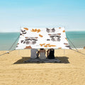 ALAZA Cute Cartoon Raccoons Leaves Beach Tent Sun Shelter Portable Canopy Sunshade for Outdoor Camping Picnics Backyard Fun 10x9 ft
