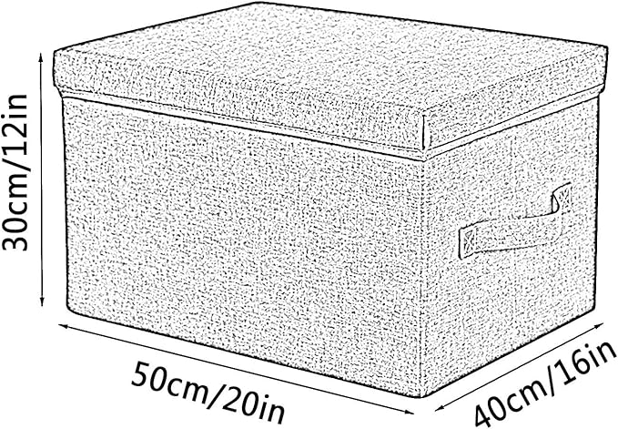 Storage Boxes Oxford Cloth Storage BoxFoldable Storage Box with Lidfor Storing ClothesToys SnacksCamping Storage Box50 X 40 X 30cmPack of 2/3/4 (Style 2 Pack of 2)