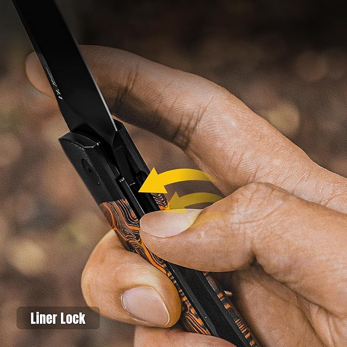 Kizer Momo Pocket Folding Knife 4.11” 14C28N Blade EDC Pocket Knife with Damascus G10 Handle Front Flipper Camping Folding knife for Men Women Sharp Hunting Survival Hiking Knives V4663M2