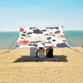 ALAZA Spring Roses Flower Beach Tent Sun Shelter Portable Canopy Sunshade for Outdoor Camping Picnics Backyard Fun 10x9 ft