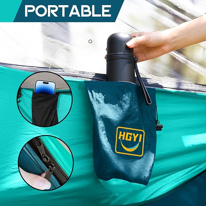 Camping Hammock Mosquito NetDouble &amp Single Portable Hammocks Hammocks with 2 Tree StrapsHammock Tent for Travel CampingCamping Accessories for Indoor Outdoor Hiking Backpacking Backyard Beach