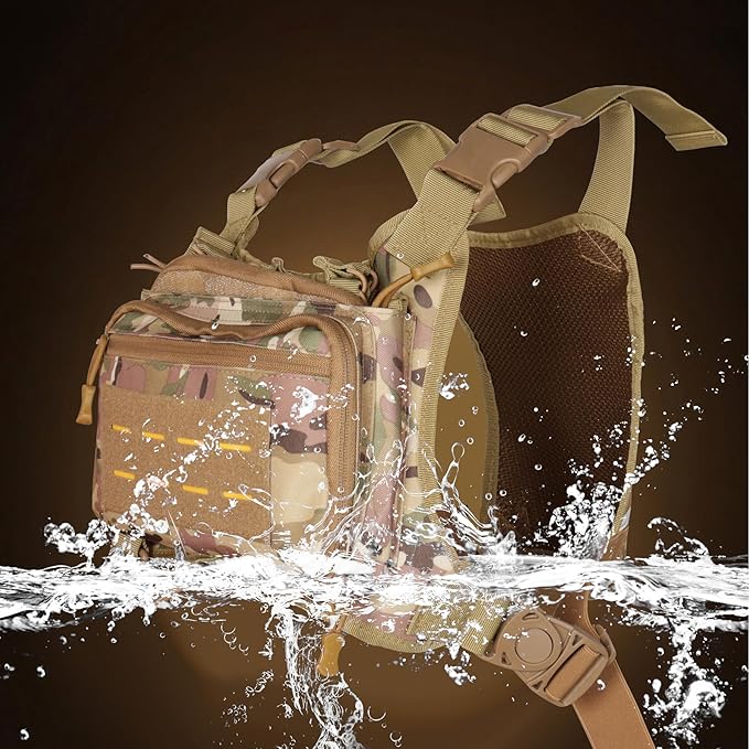 Tactical Chest Pack EDC Chest Bag Utility Molle Chest Rig Pouch with CCW Compartment Adjustable Strap Admin Pouch