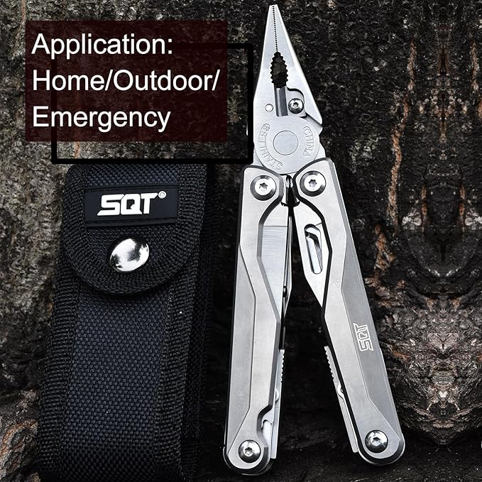 SQT2048-A 19-in-1 Multitool Gifts for Men Foldable &amp Self-Locking Professional Multitool for DIY Outdoor Camping and Home Repairs...