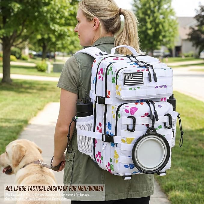 45L Tactical Backpack for Men Women Military Assault Pack with MOLLE Large 3 Day Bug Out Bag for Hiking Camping