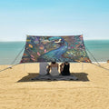ALAZA Bohemian Peacock Beach Tent Sun Shelter Portable Canopy Sunshade for Outdoor Camping Picnics Backyard Fun 10x9 ft
