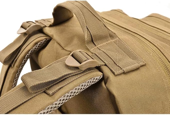 Military Tactical Backpack Large Army 3 Day Assault Pack Molle Bag Backpacks (ACU Camo) (Tan)