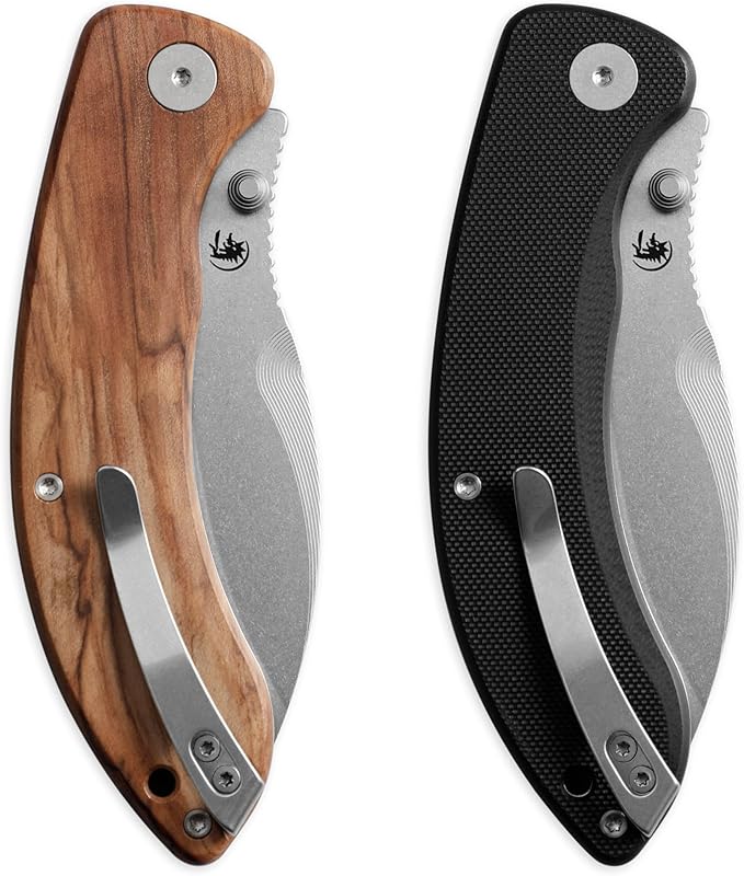 Petrified fish PFB06 Zonda Folding Knife3.74 14C28N Steel Black Stonewashed Blade G10 Handle Folding knife for EDC Camping Outdoor (Black Black Stonewashed)