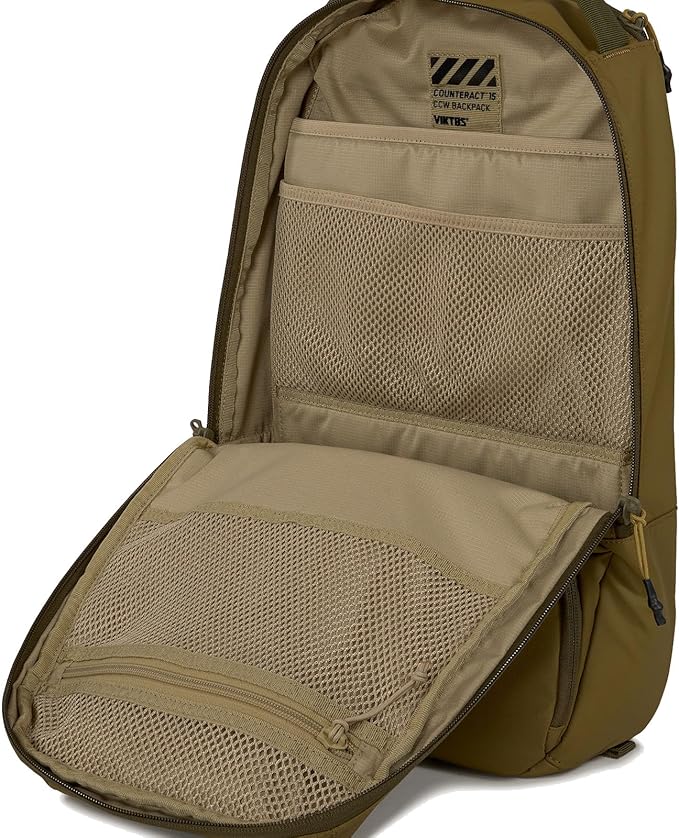 VIKTOS Tactical Counteract 15 Backpack | Durable Weather-Resistant Stain-Resistant Pocketed Bag with Hookie Holster Included FDE
