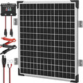 Voltset Solar Panel Kit 50W 12V Solar Battery Trickle Charger Maintainer Waterproof Solar Panel + Upgrade Charge Controller + Mount Bracket for Boat RV Motorcycle Marine