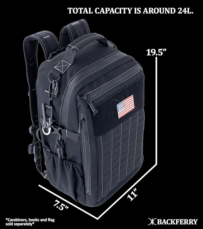 Urban Tactical Backpack Laser-Cut MOLLE Daypack Commuter Bag for EDCTravelWorkHiking for Men Women
