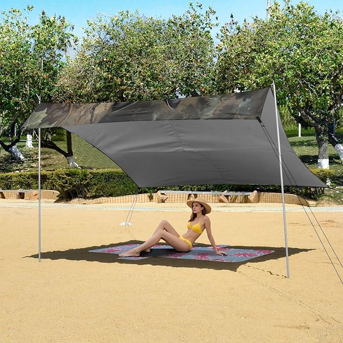 ALAZA Black and White Cat Beach Tent Sun Shelter Portable Canopy Sunshade for Outdoor Camping Picnics Backyard Fun 10x9 ft